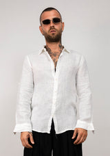 Camicia manica lunga in lino