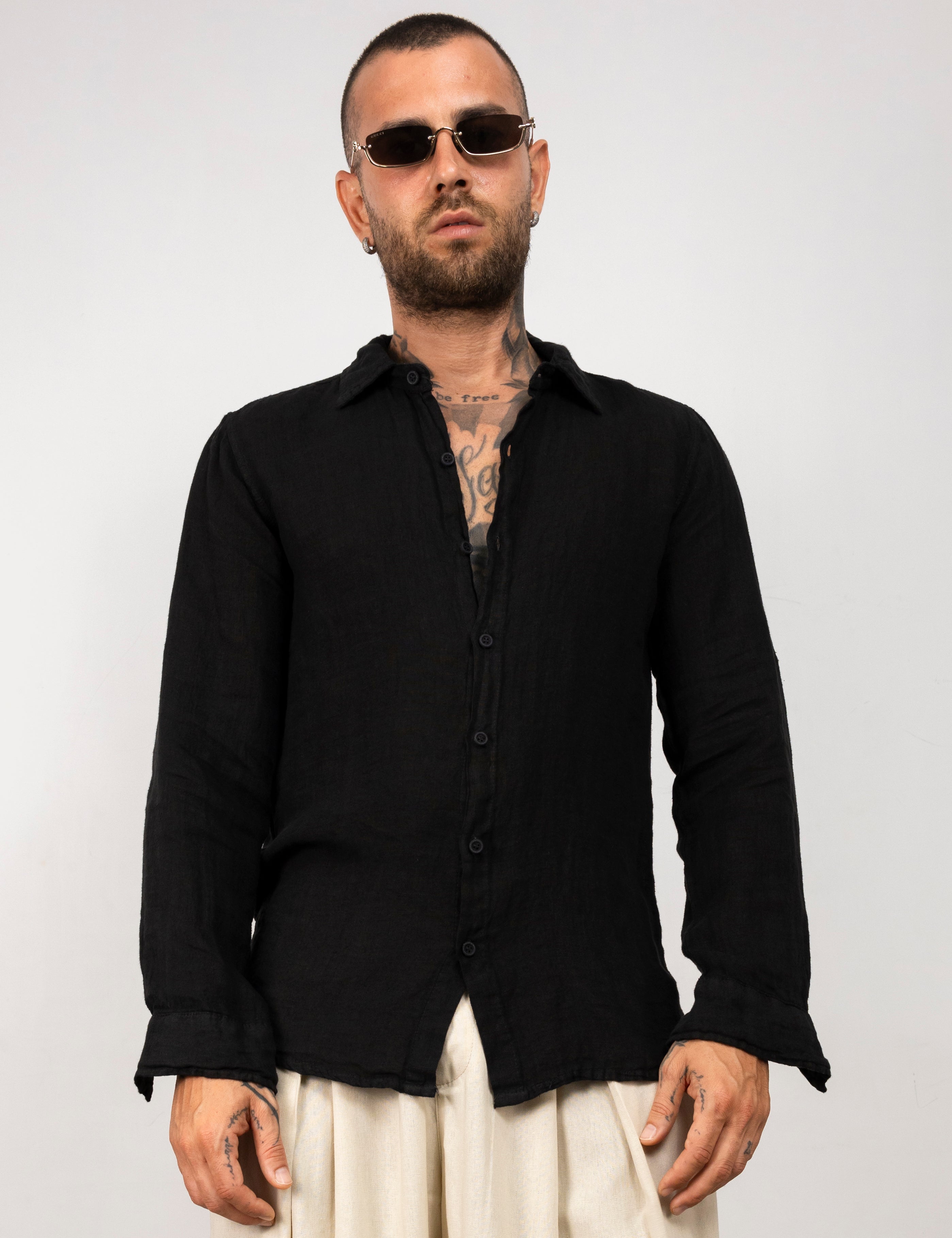 Camicia manica lunga in lino