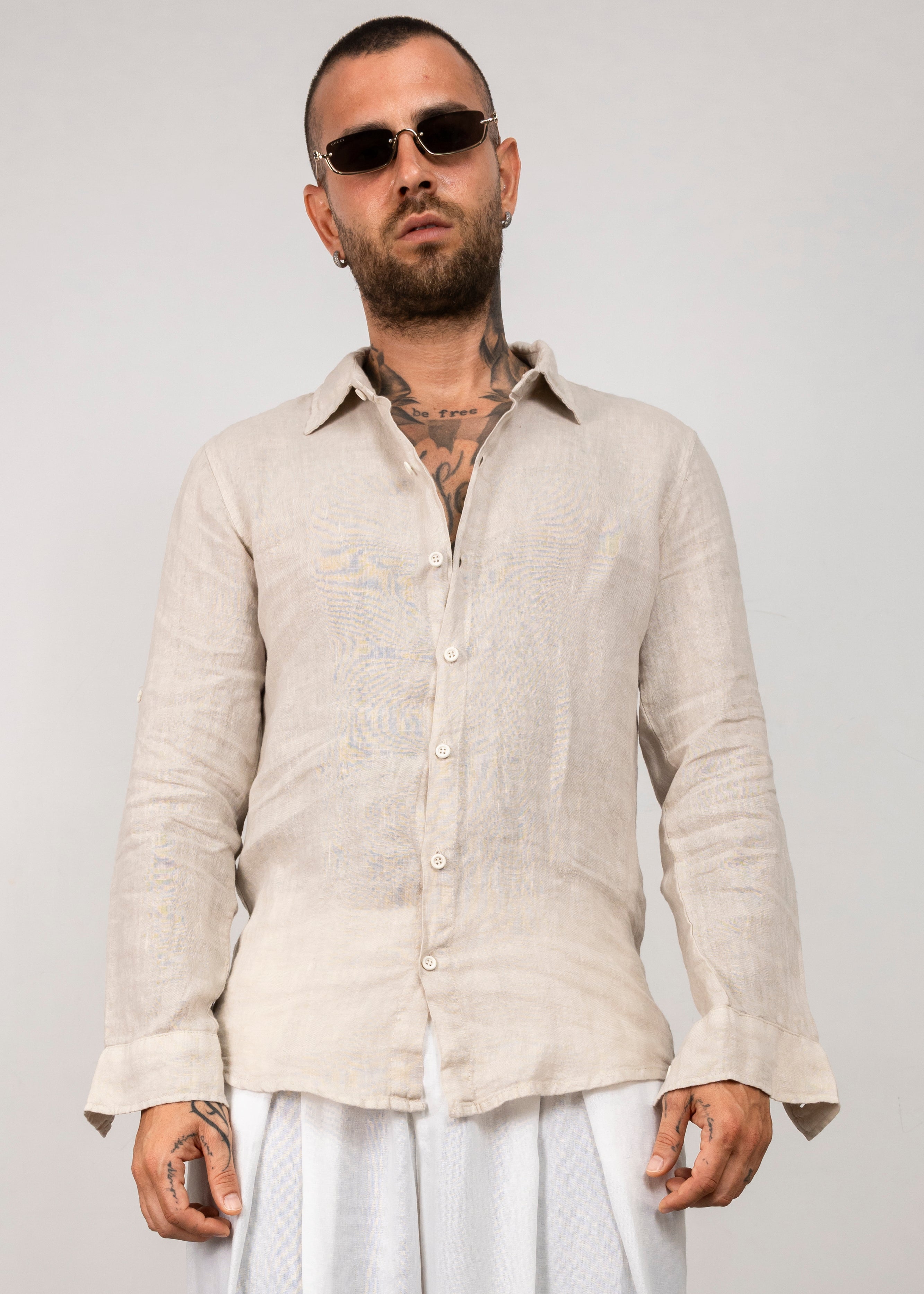 Camicia manica lunga in lino