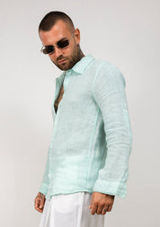 Camicia manica lunga in lino