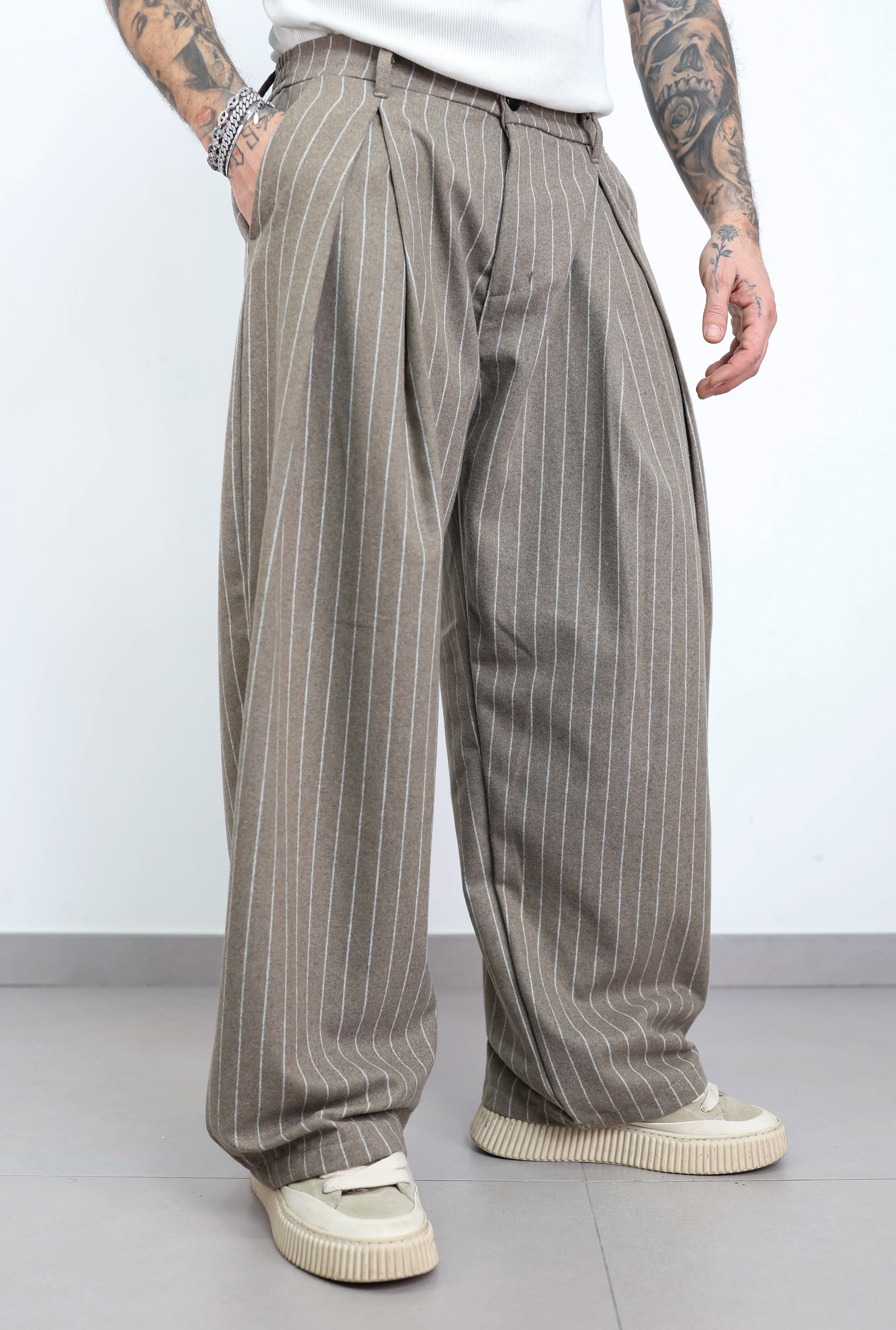 Pant elegant gessato