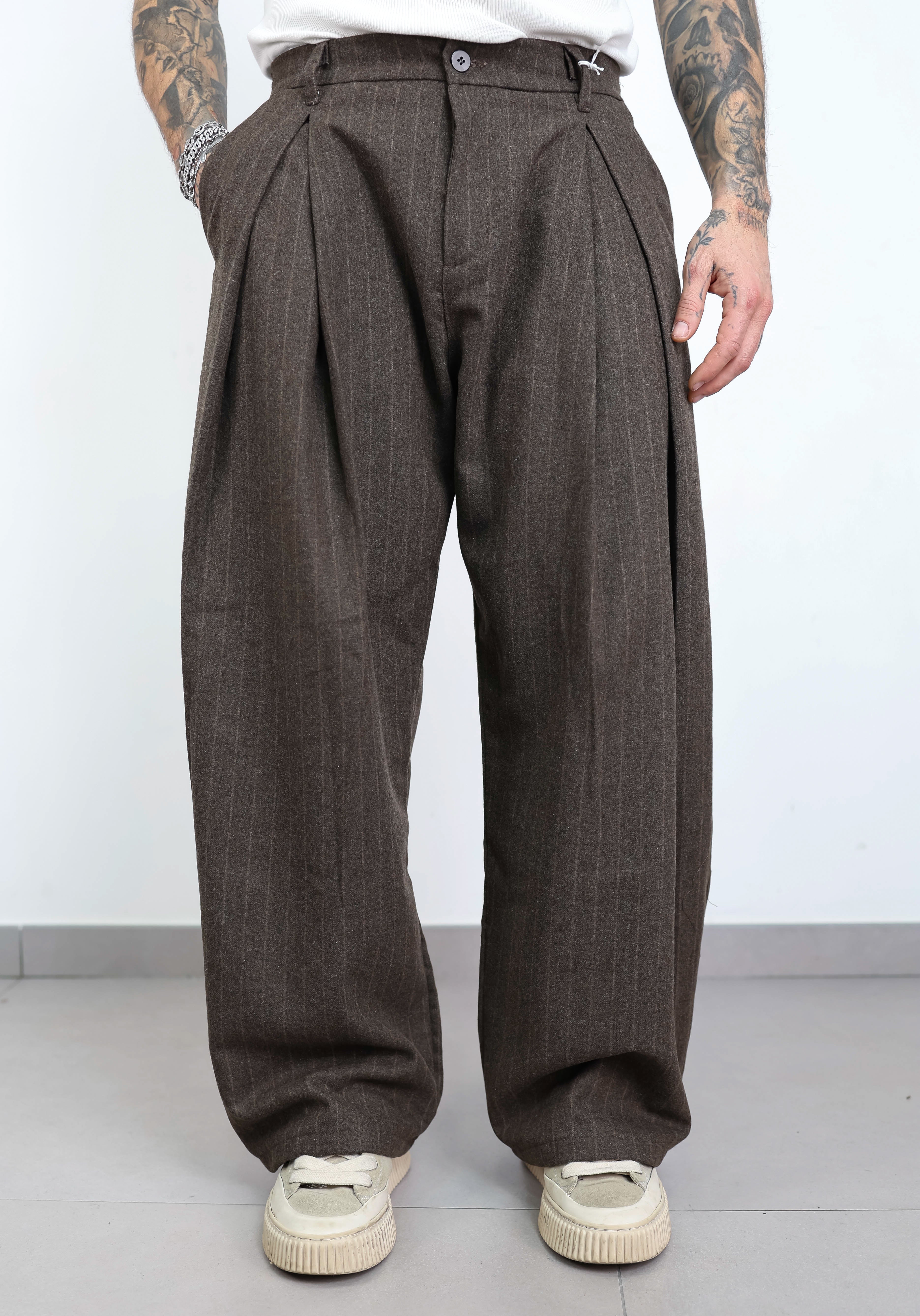 Pant elegant gessato