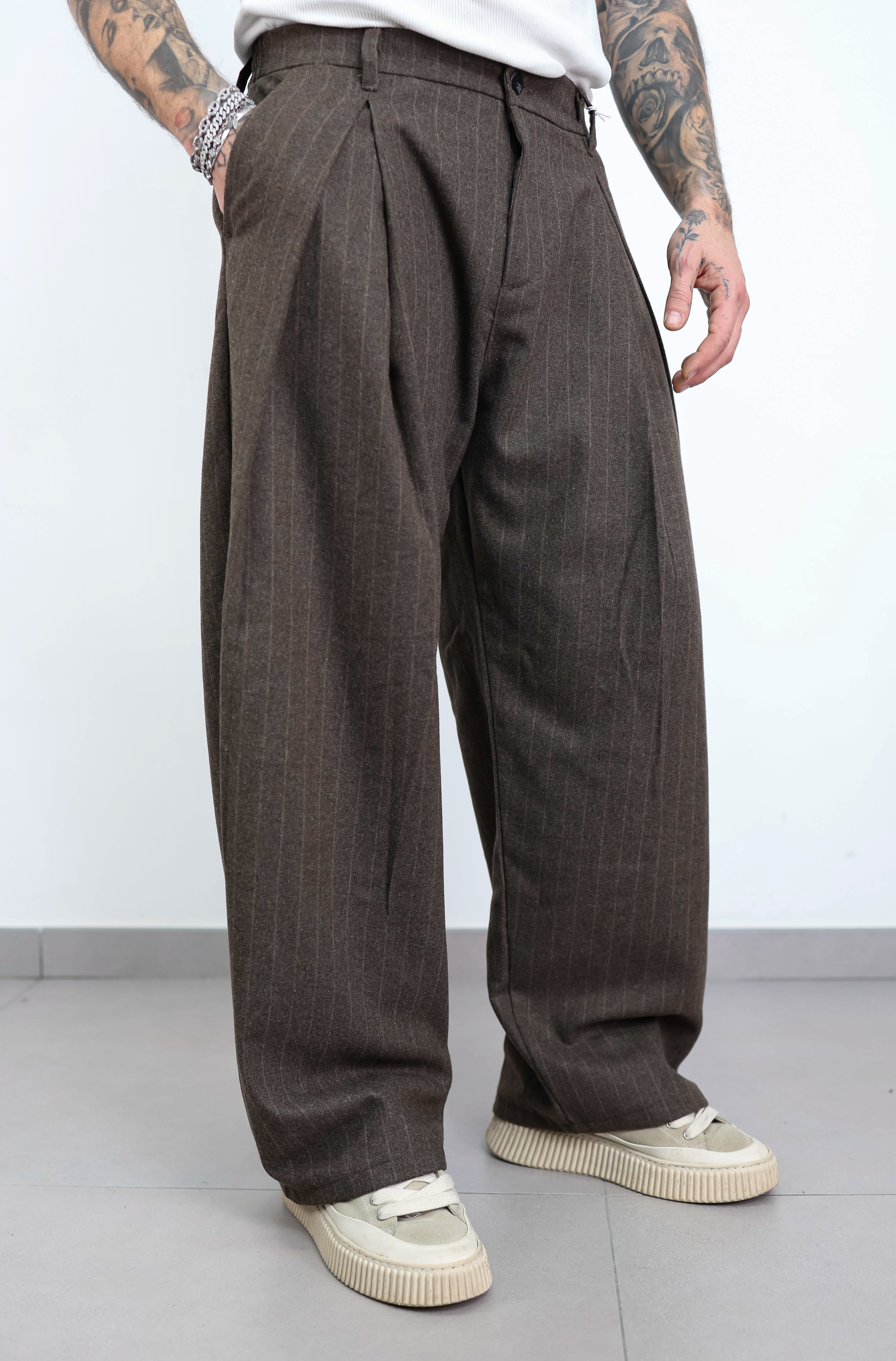 Pant elegant gessato