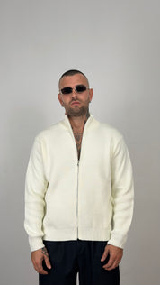 Cardigan in maglia con zip