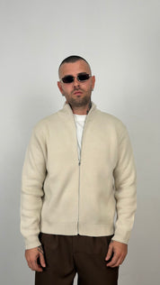 Cardigan in maglia con zip