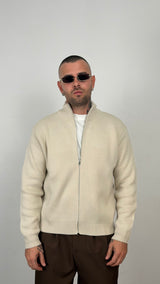 Cardigan in maglia con zip