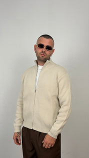 Cardigan in maglia con zip