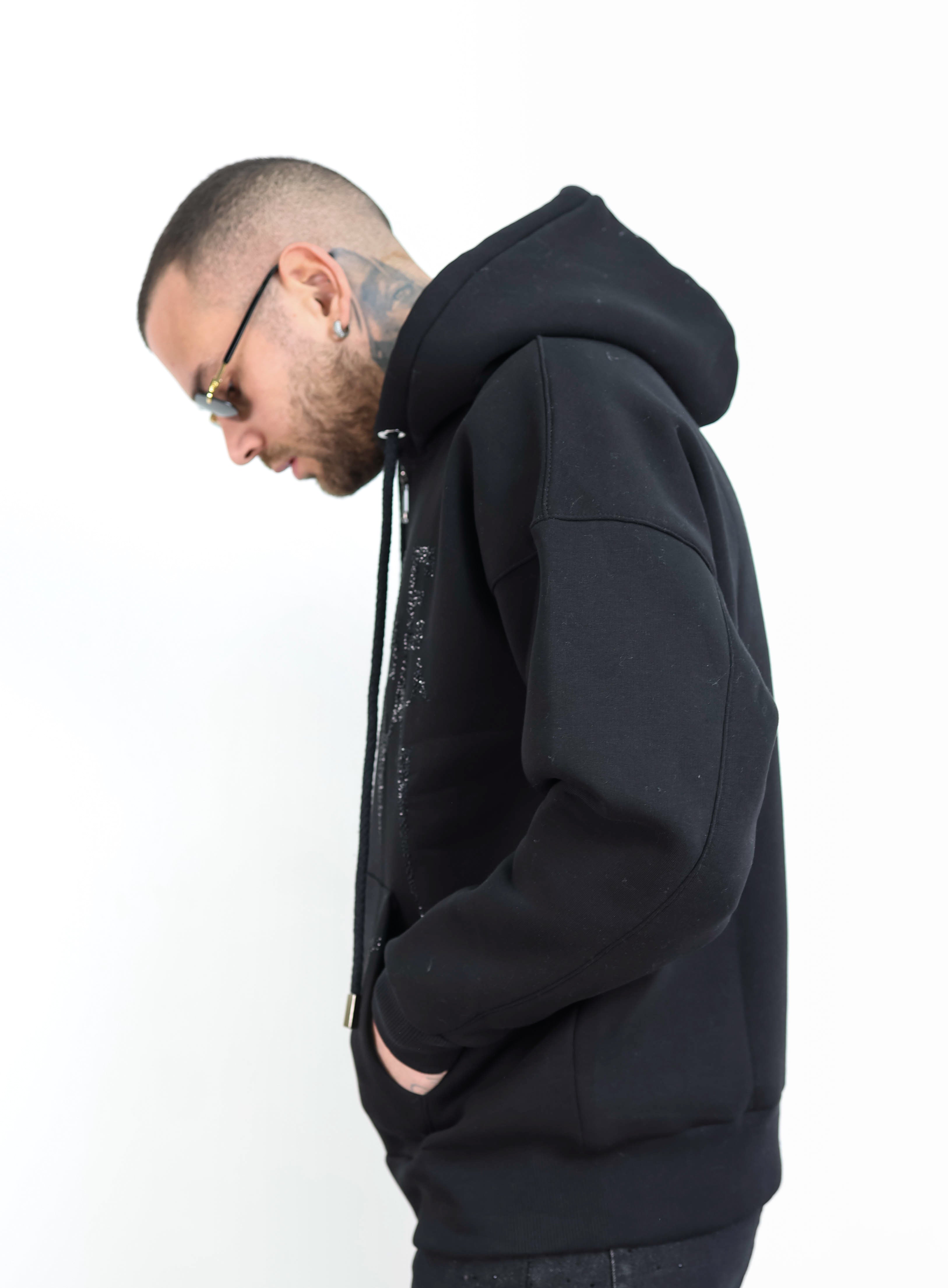 Felpa zip strass diversiaga