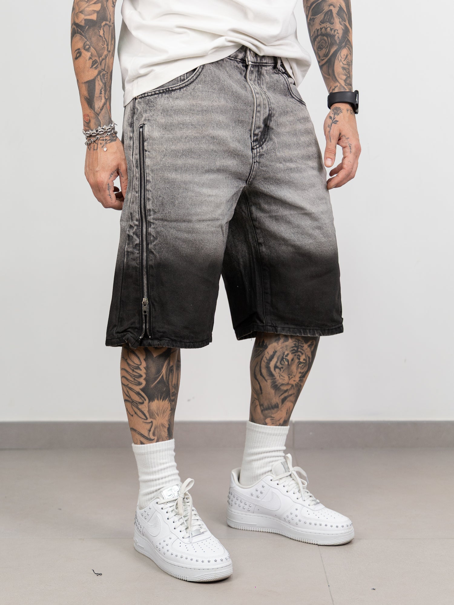 Bermuda degradè zip