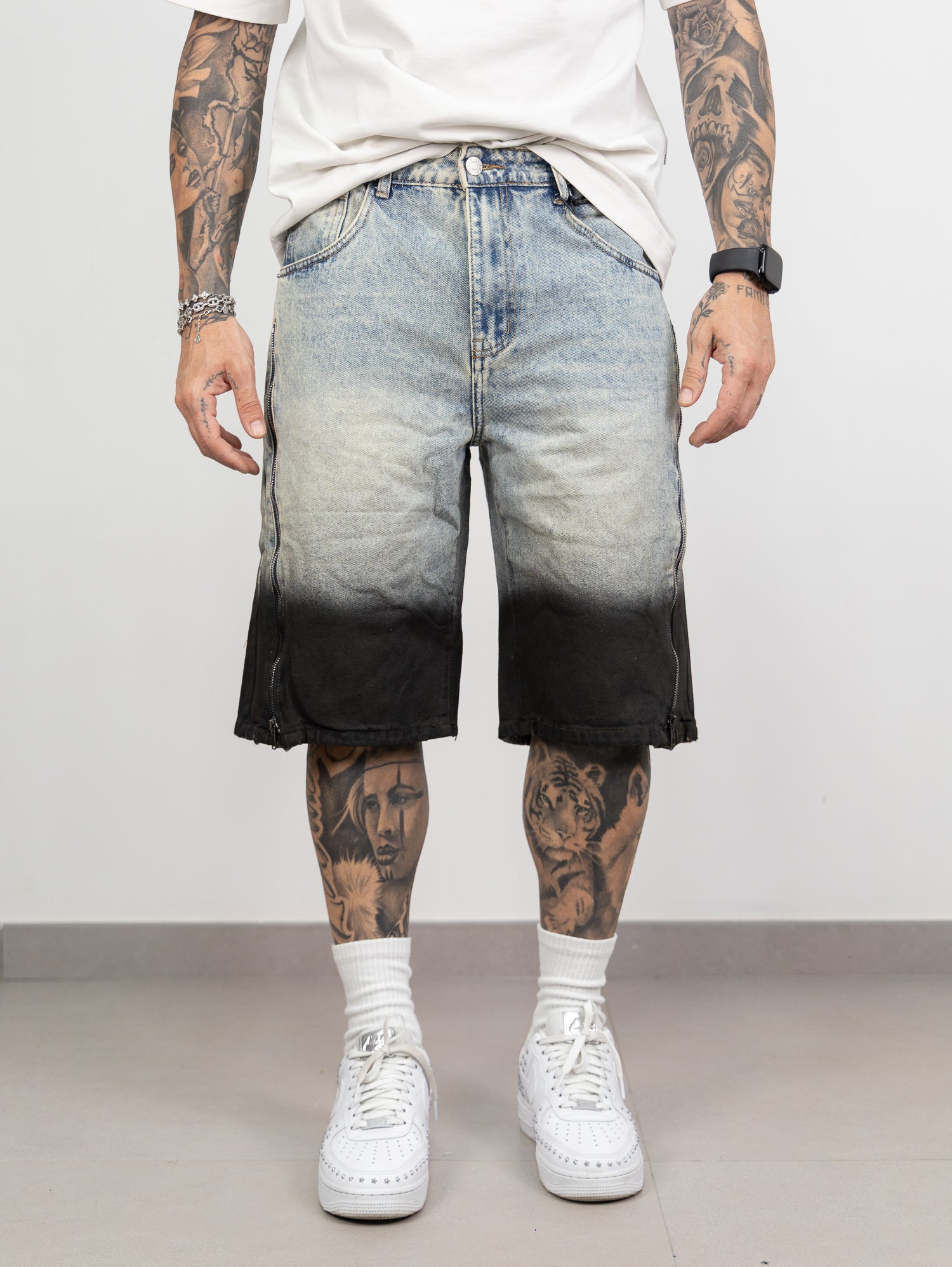 Bermuda degradè zip