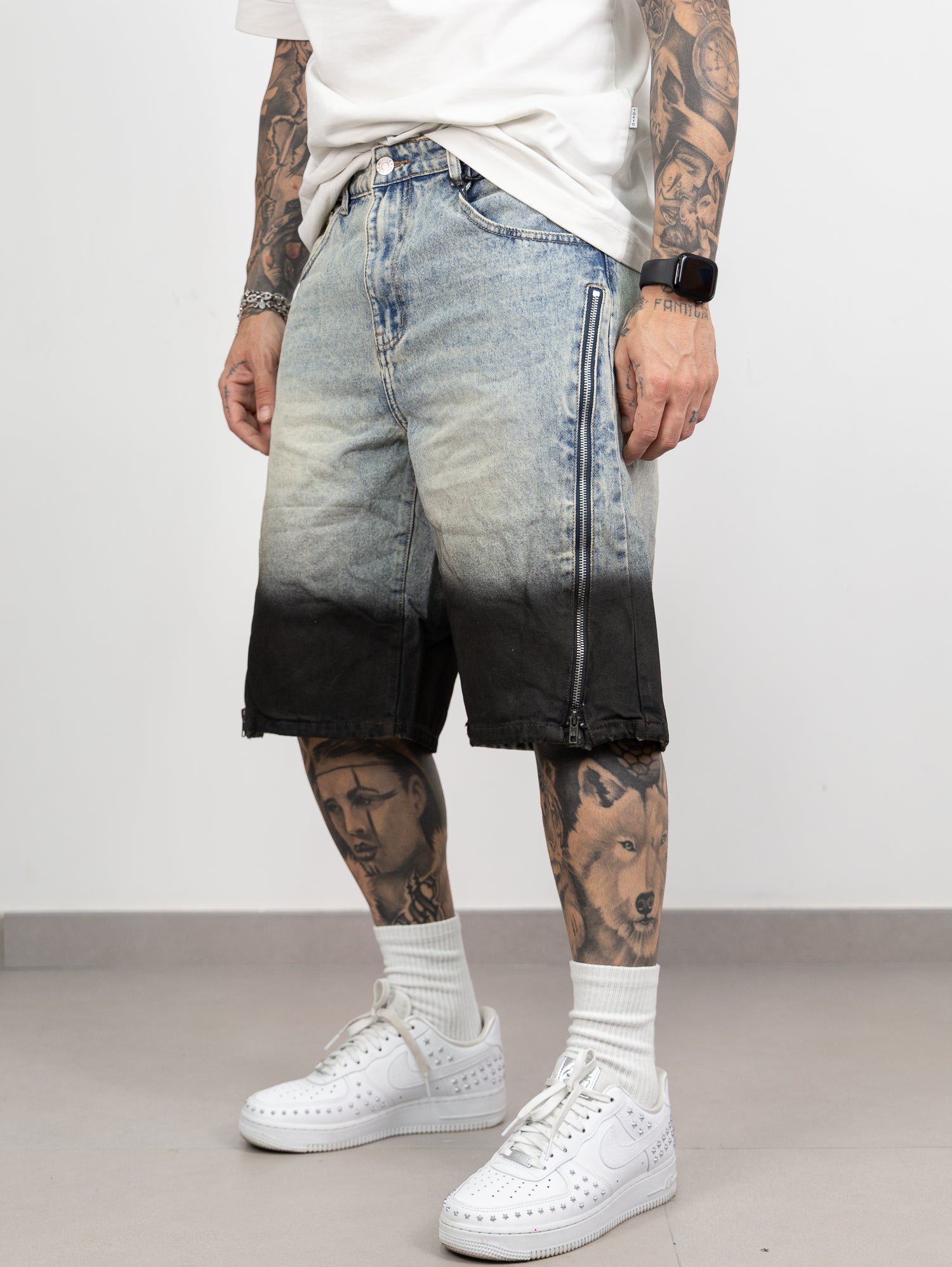 Bermuda degradè zip