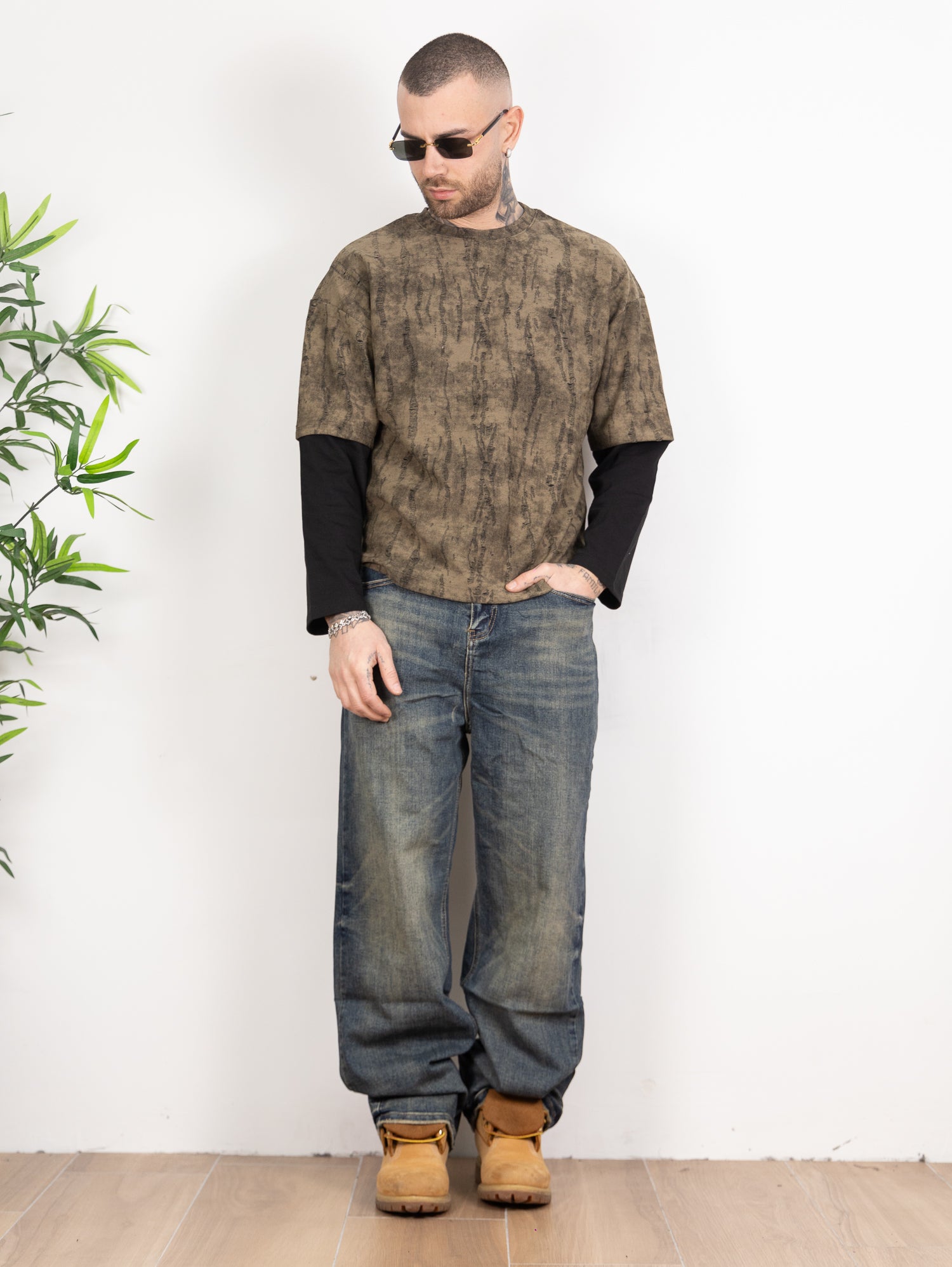 T-shirt double sfumature