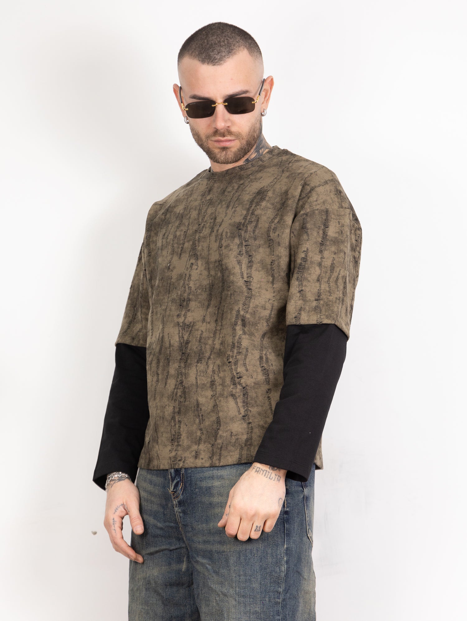 T-shirt double sfumature