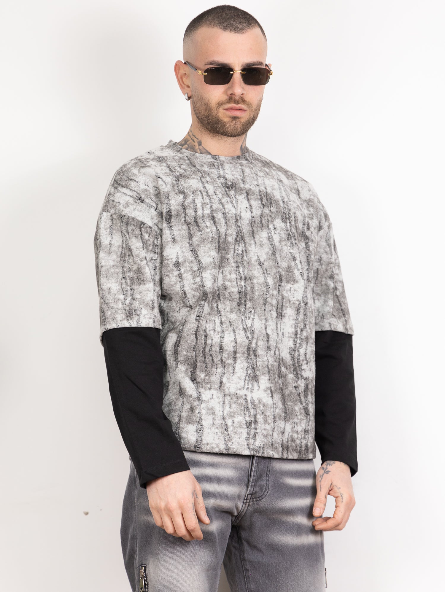 T-shirt double sfumature