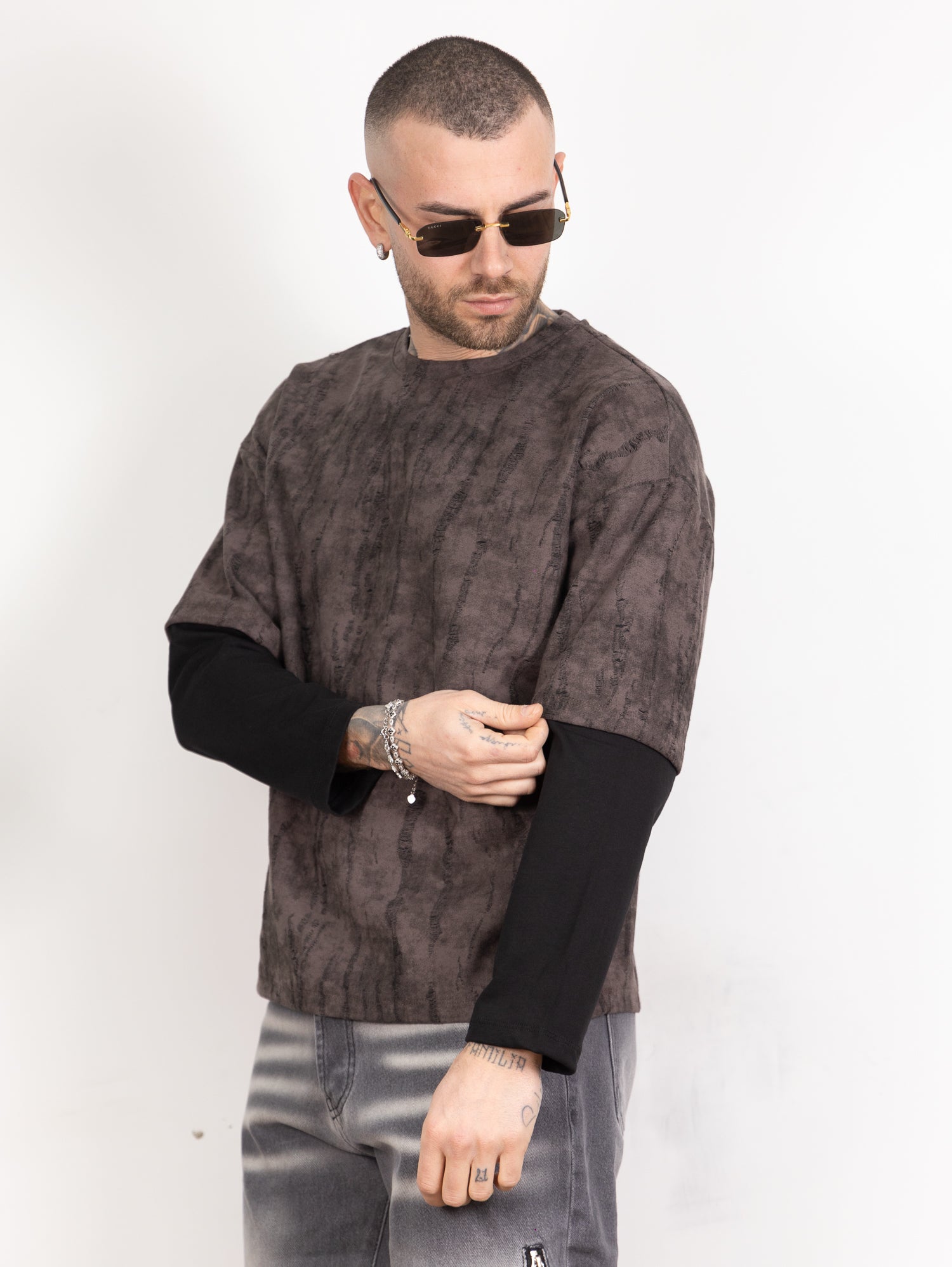 T-shirt double sfumature