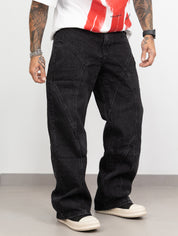 Baggy black cuciture esterne