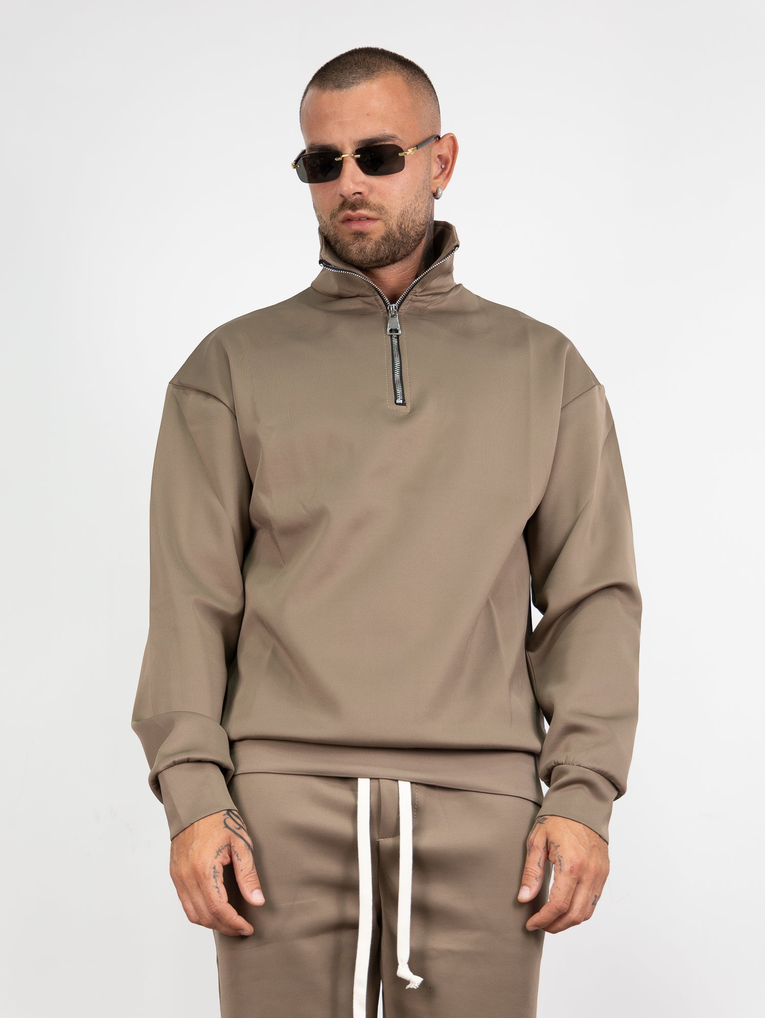 Tuta mezza zip