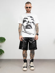 Short biker spalmato