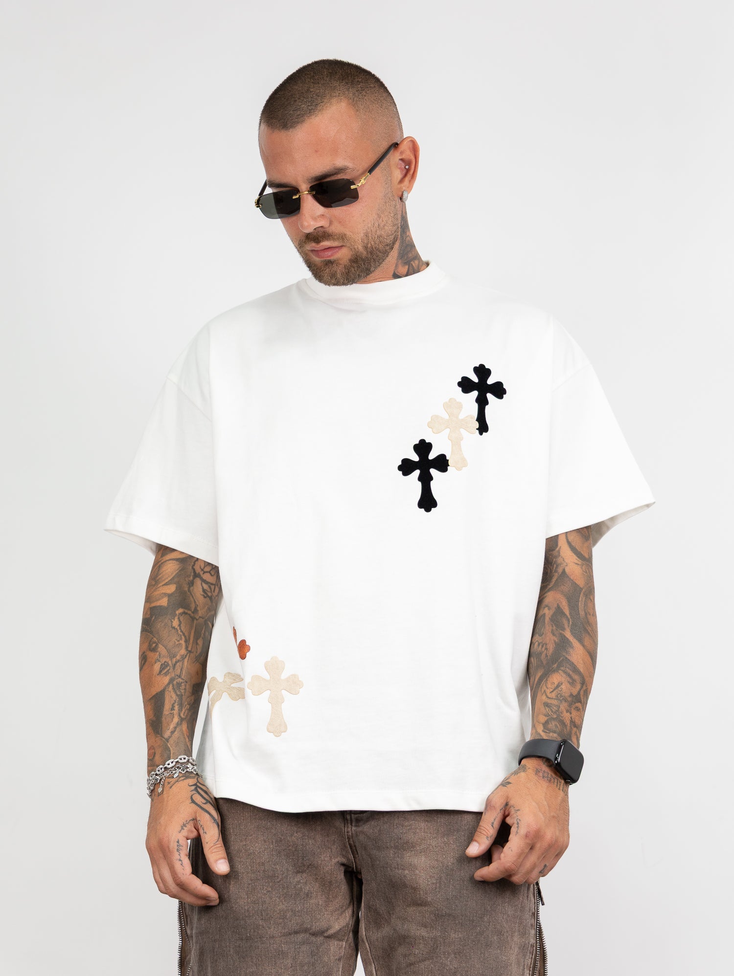 T-shirt crop croci