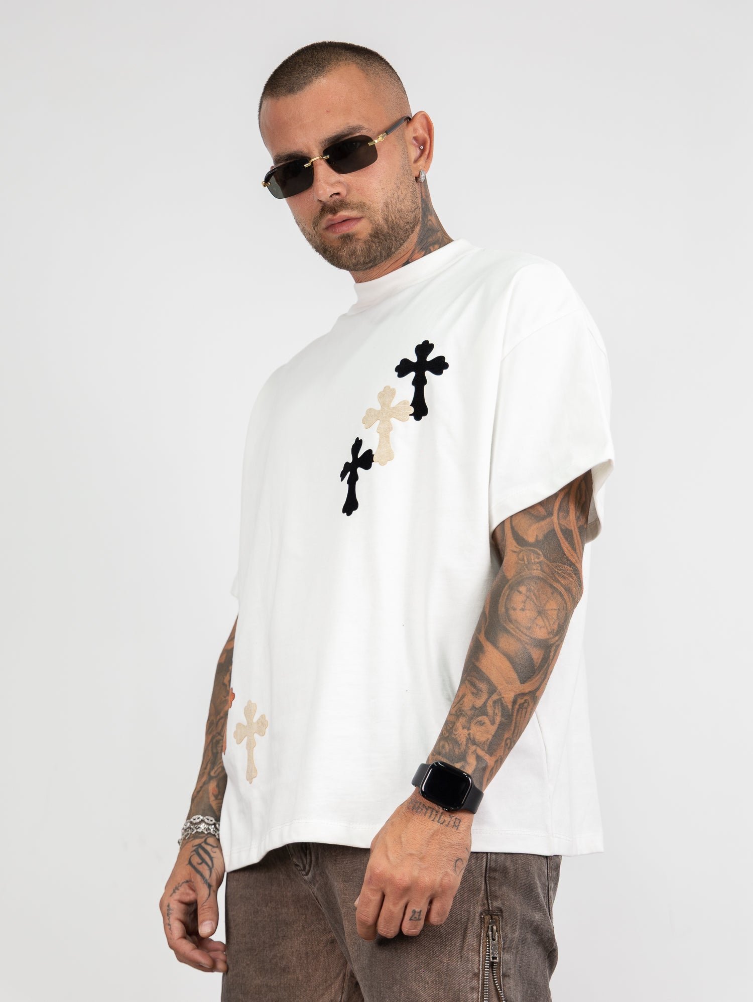T-shirt crop croci