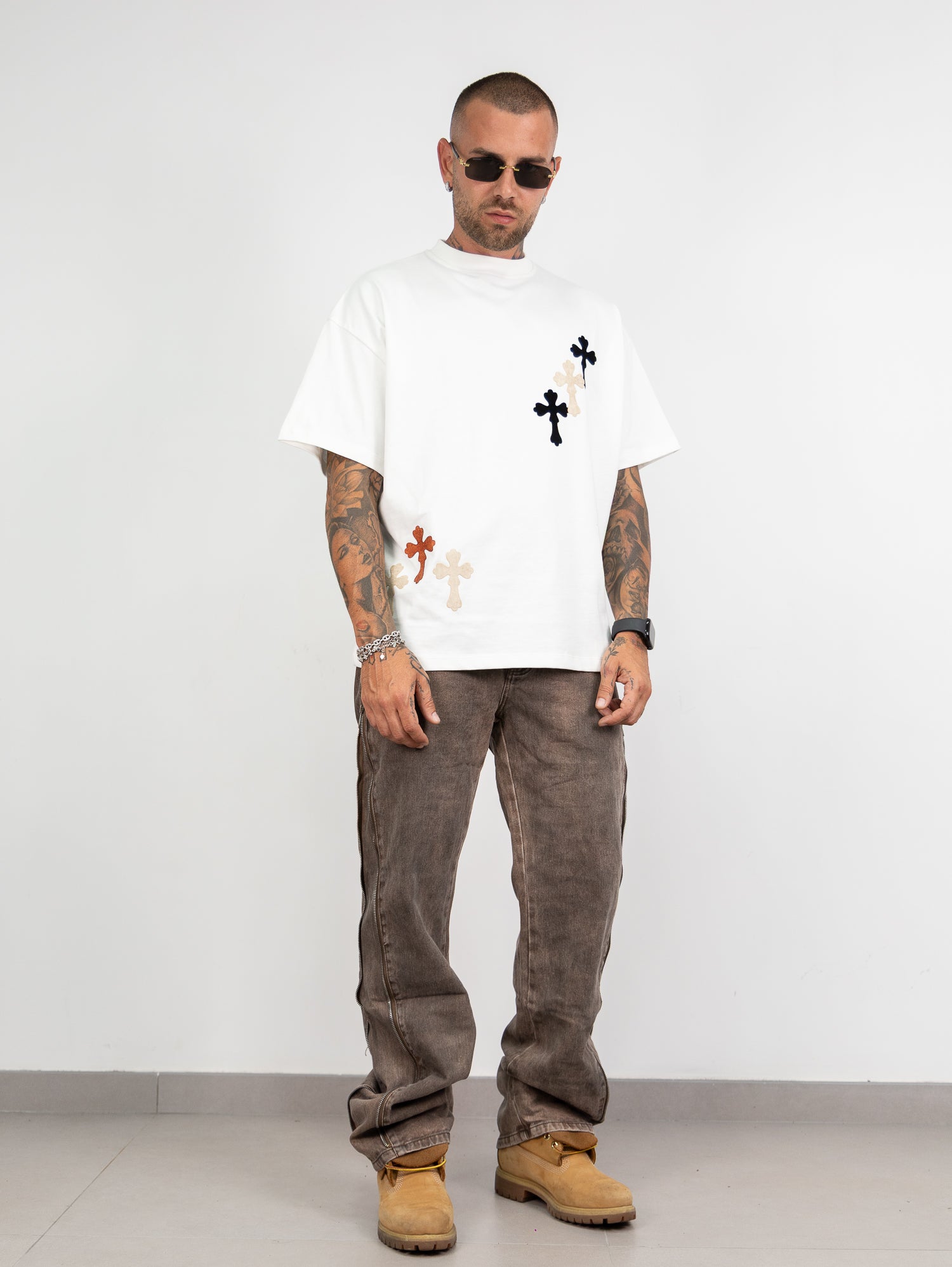 T-shirt crop croci
