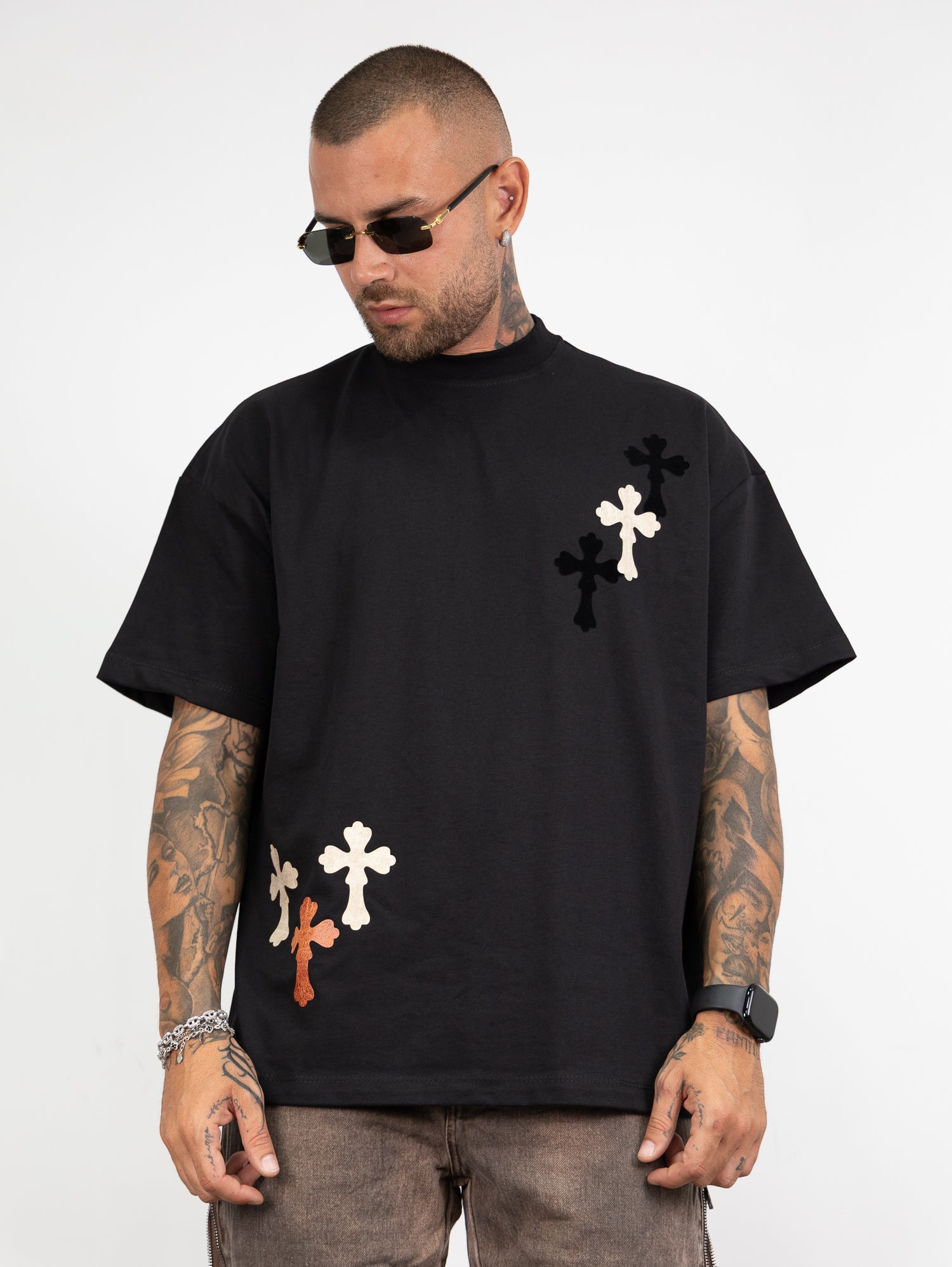 T-shirt crop croci