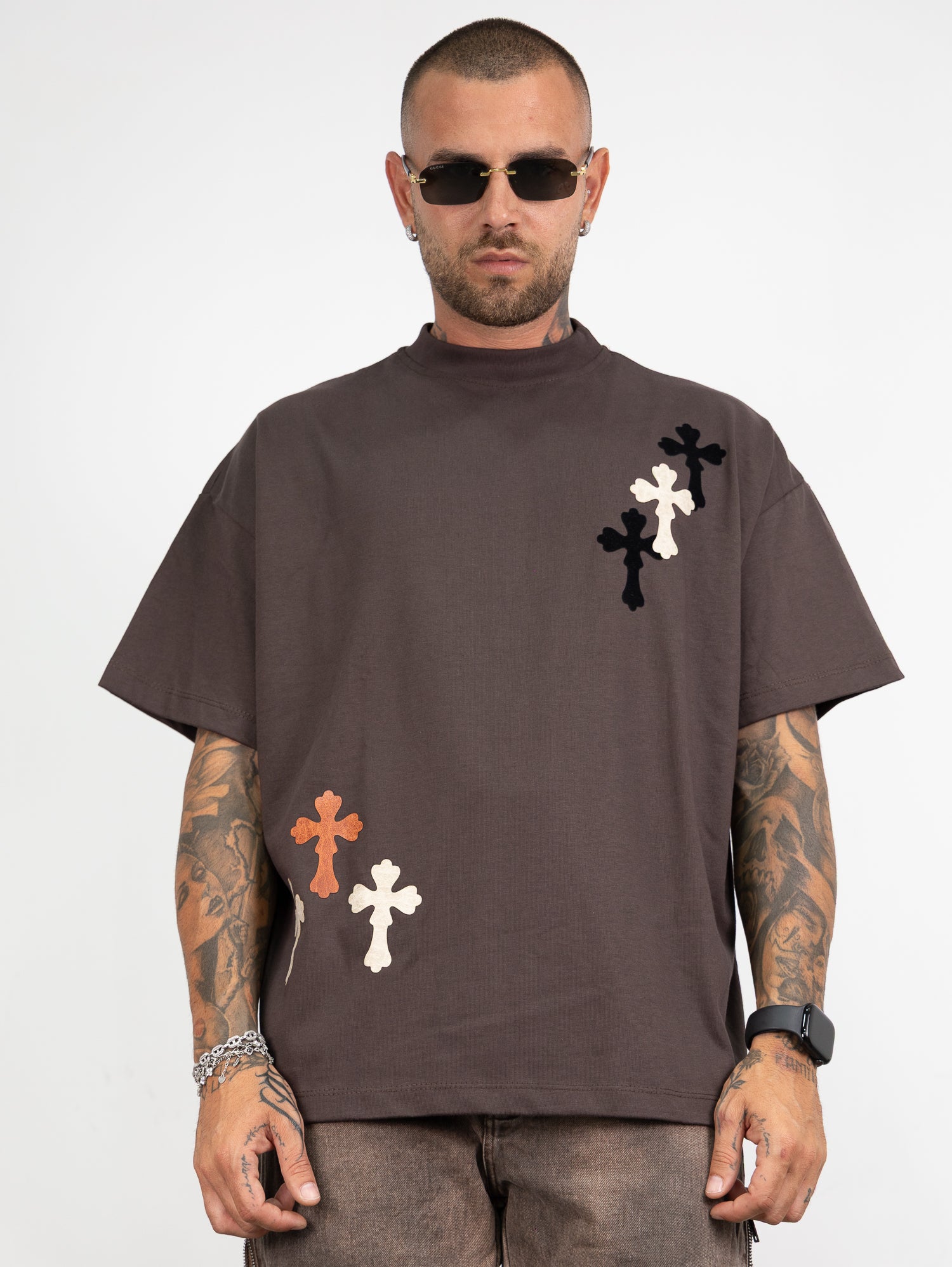 T-shirt crop croci