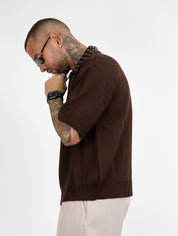 Polo mezza zip borchie