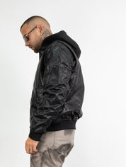Jacket double fabric black