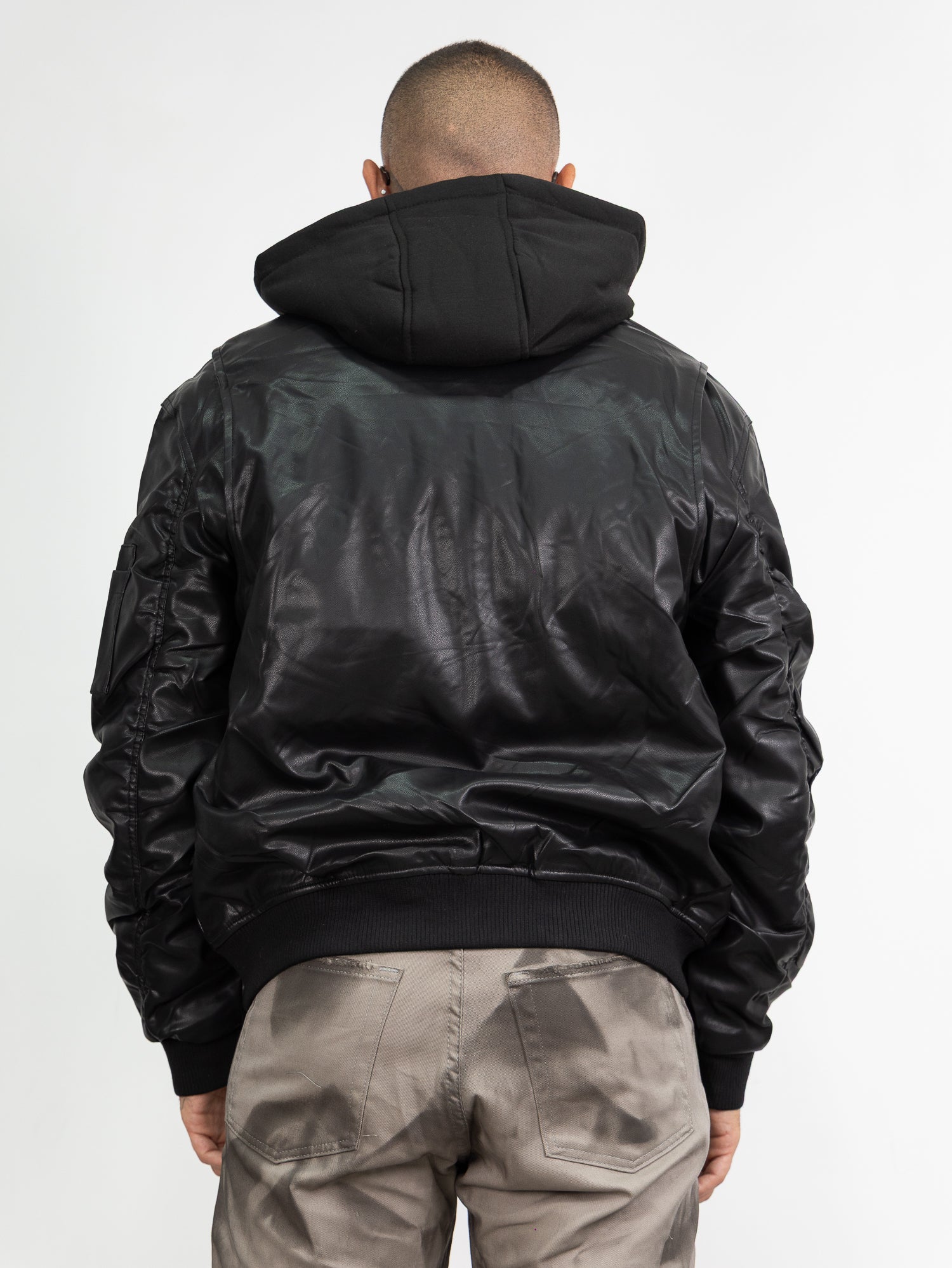 Jacket double fabric black