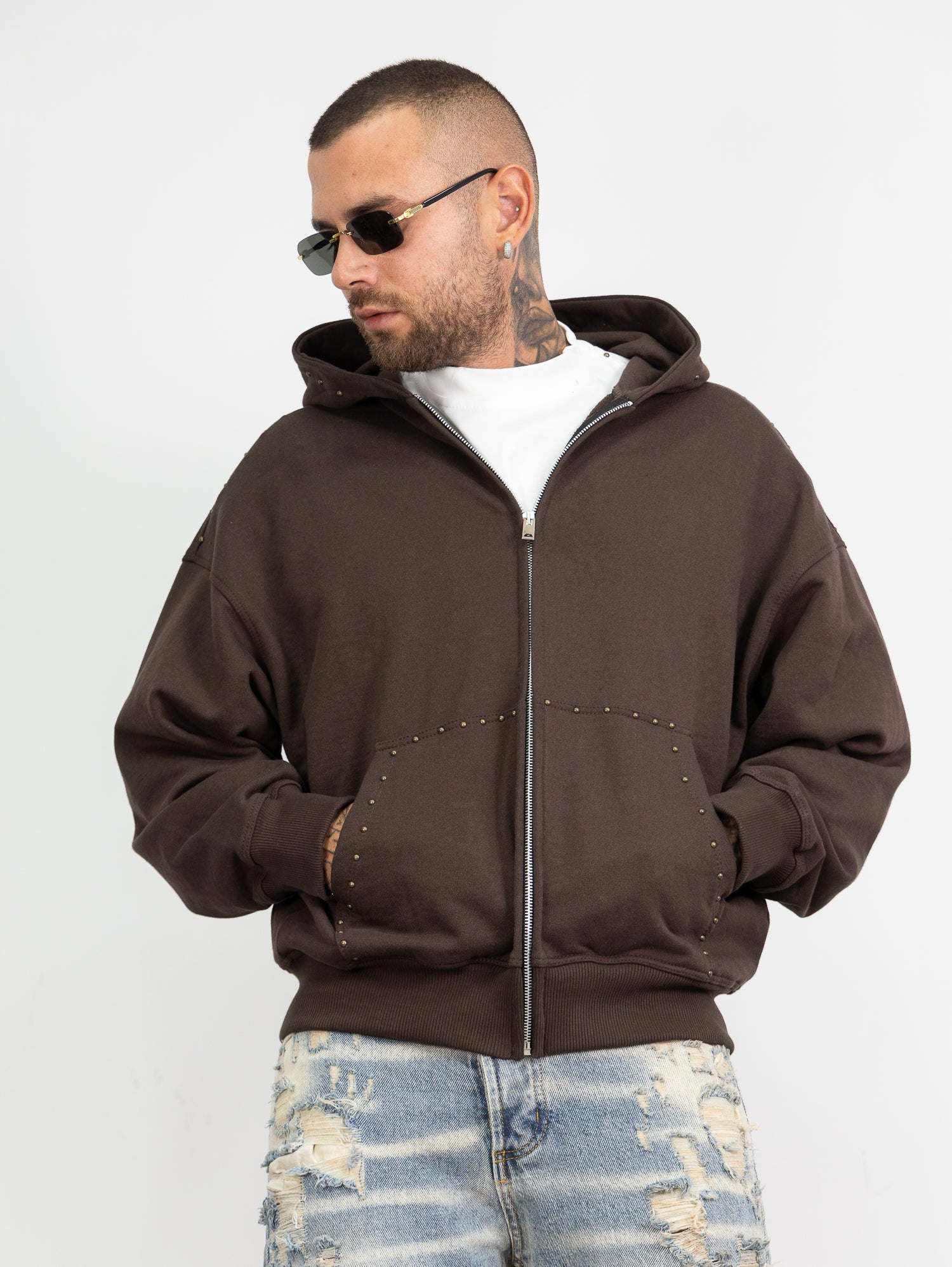 Hoodie borchie