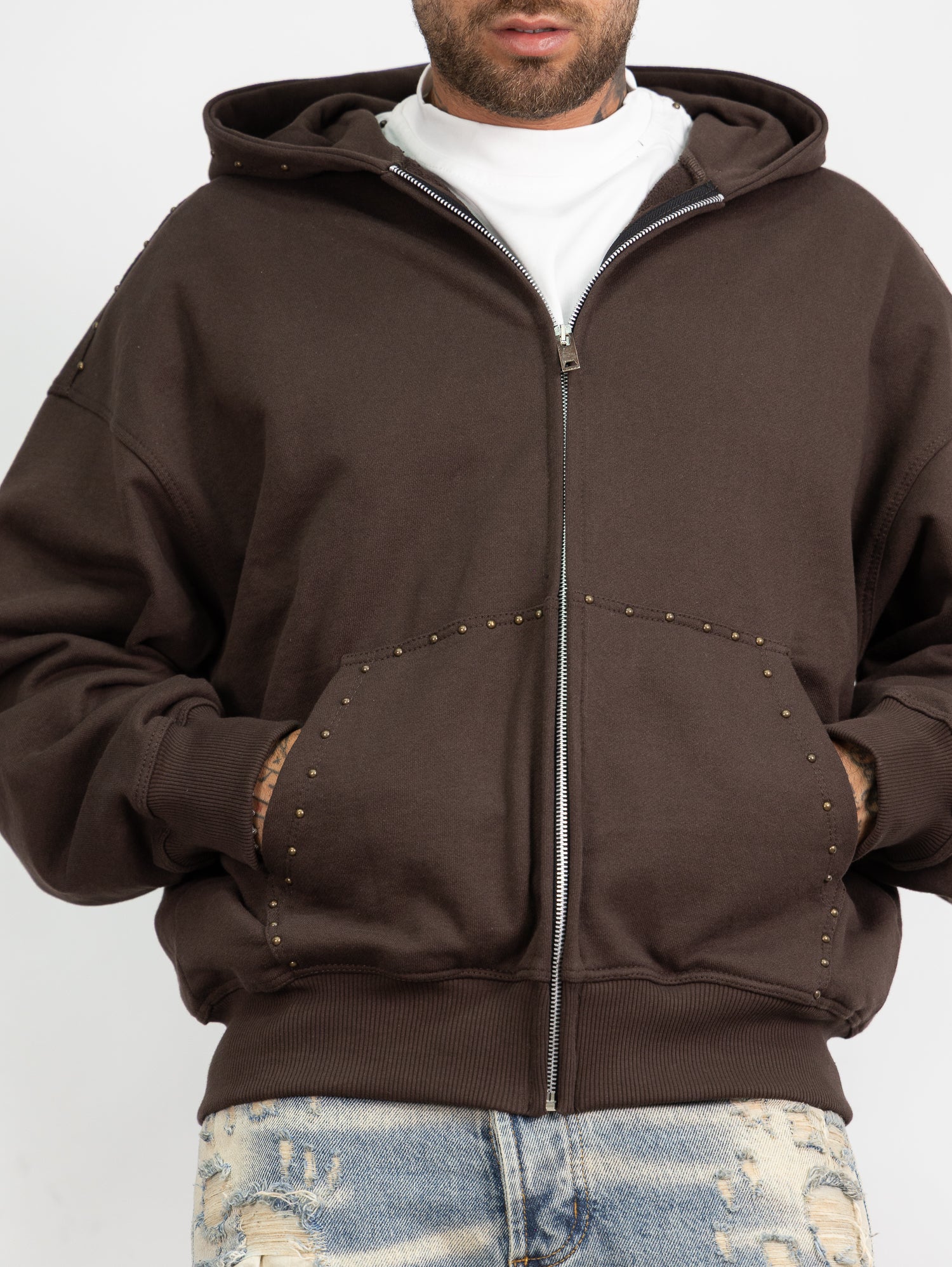 Hoodie borchie