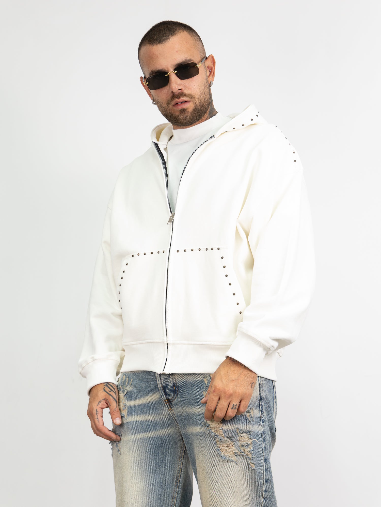 Hoodie borchie