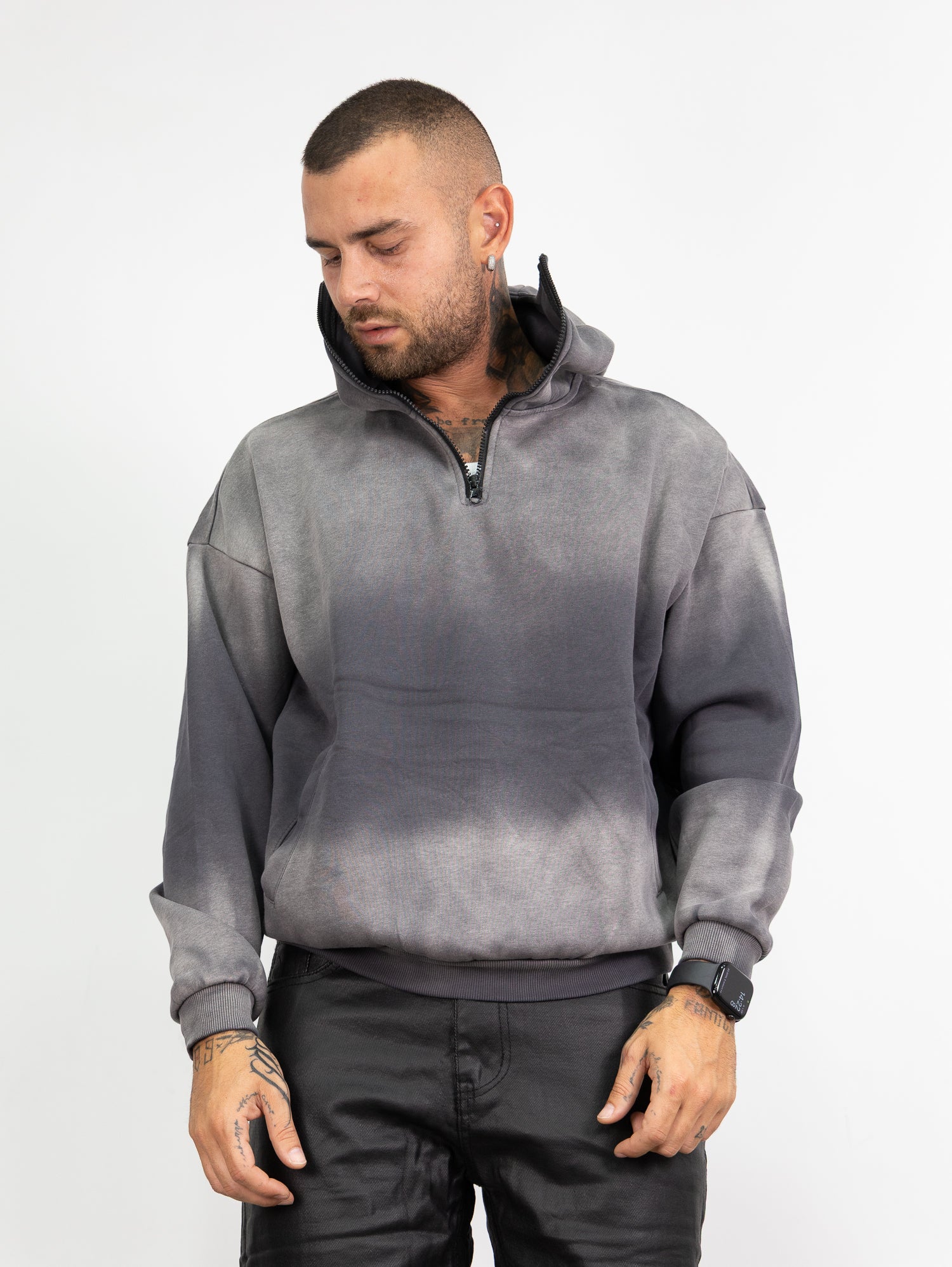 Felpa balaclava fumè