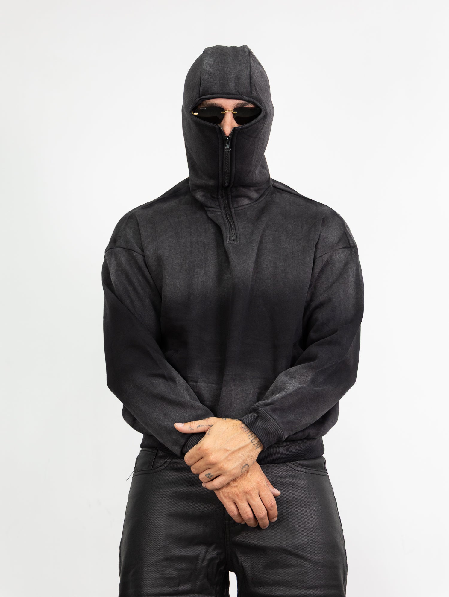 Felpa balaclava fumè