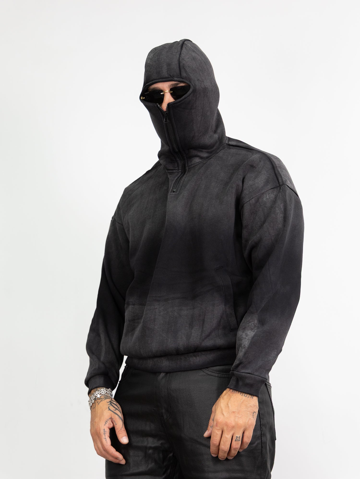 Felpa balaclava fumè