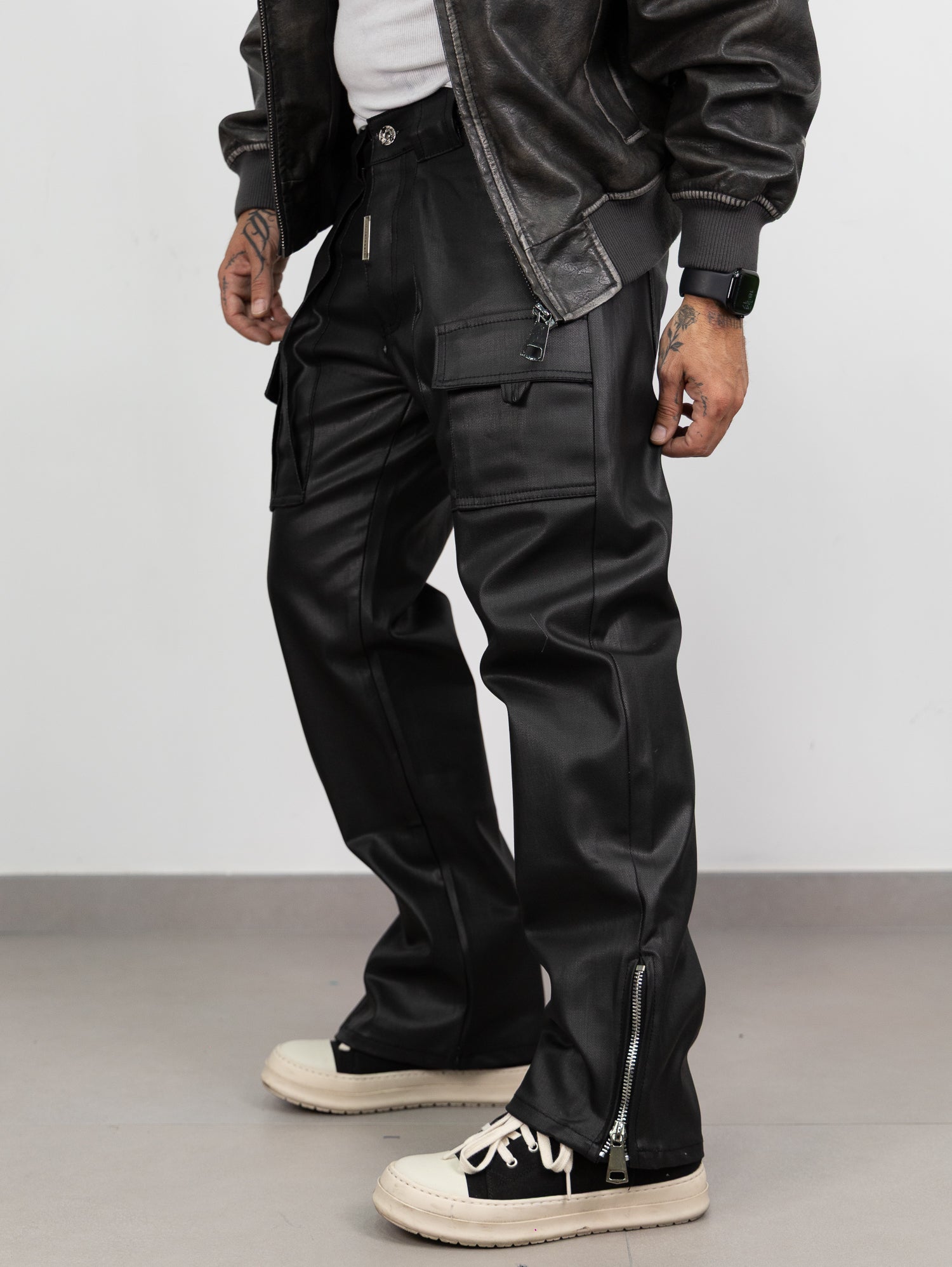 Straight fit 399 spalmato zipped