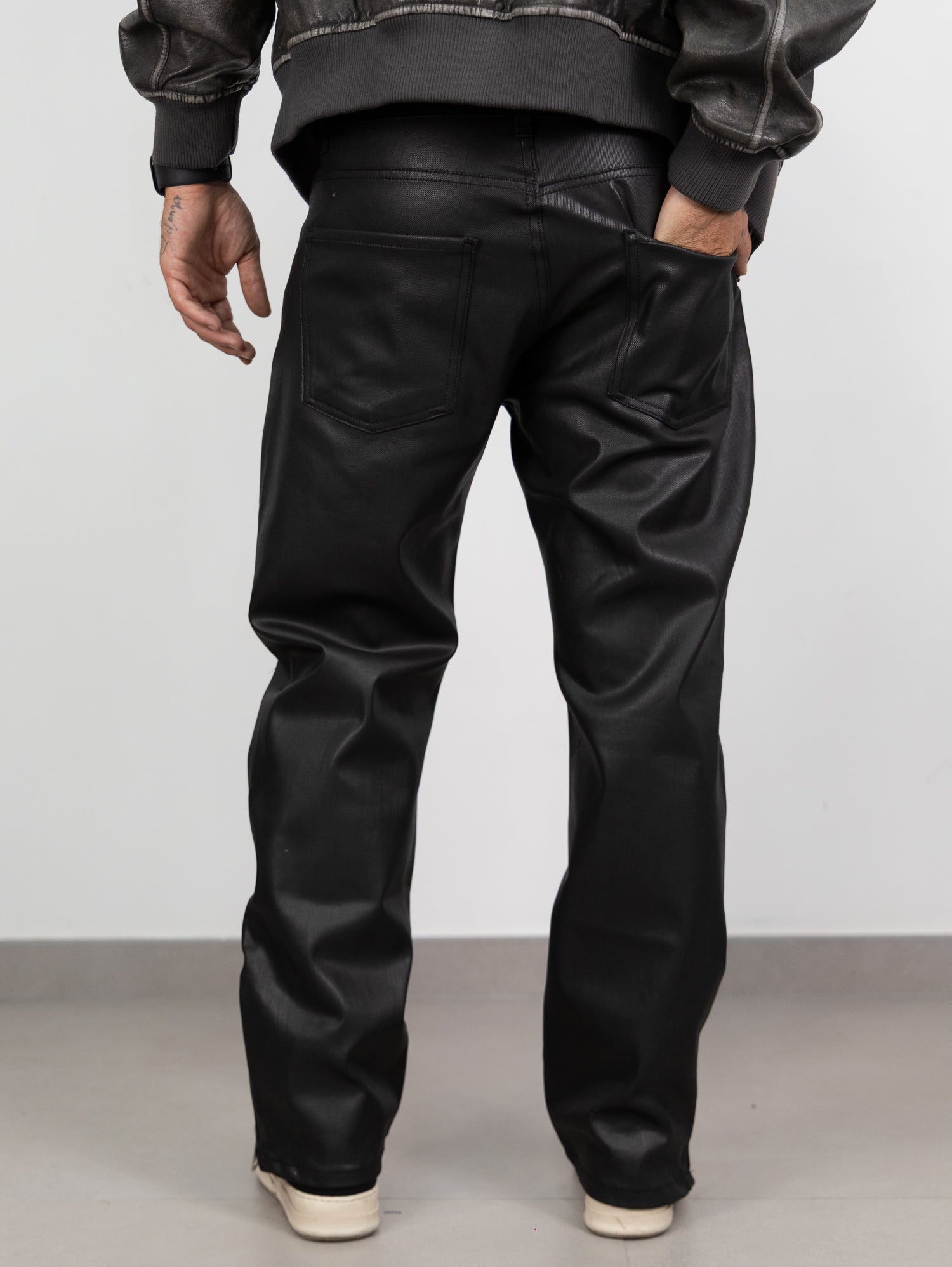 Straight fit 399 spalmato zipped