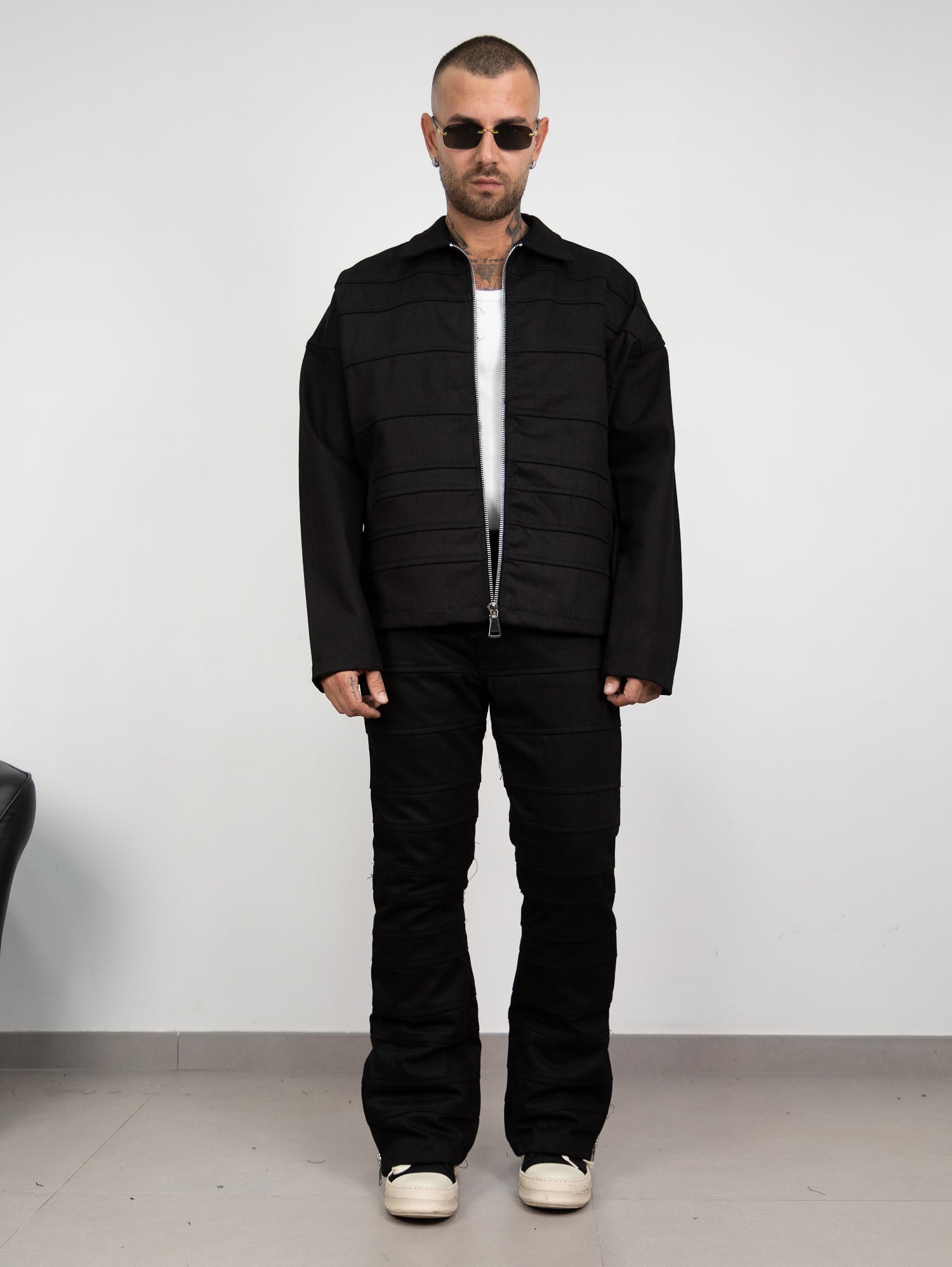 Coordset black panel zip