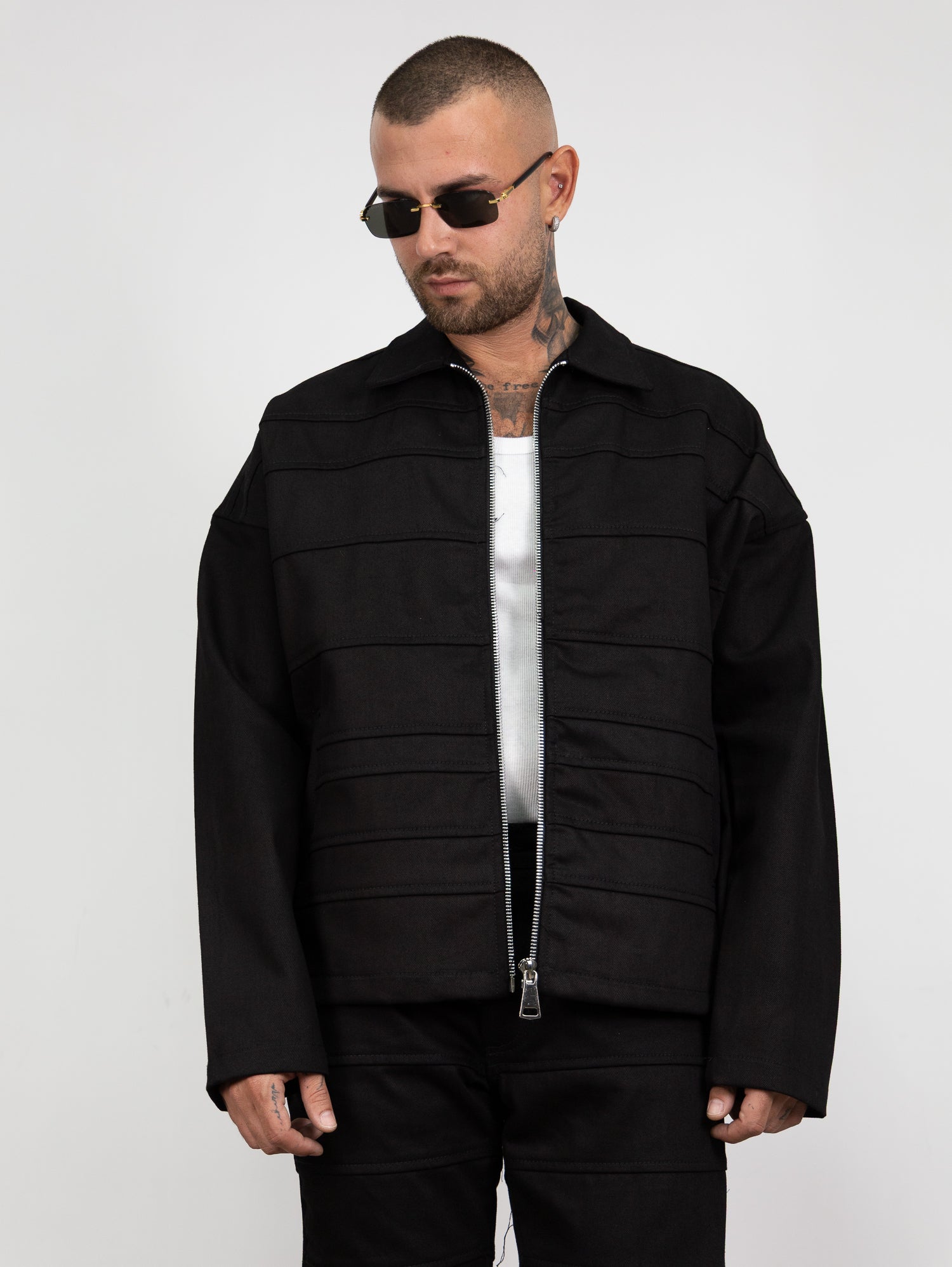 Coordset black panel zip