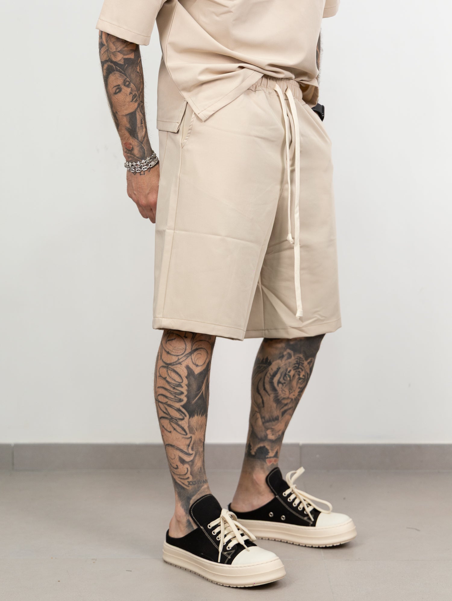 Coordinato mezza zip bermuda