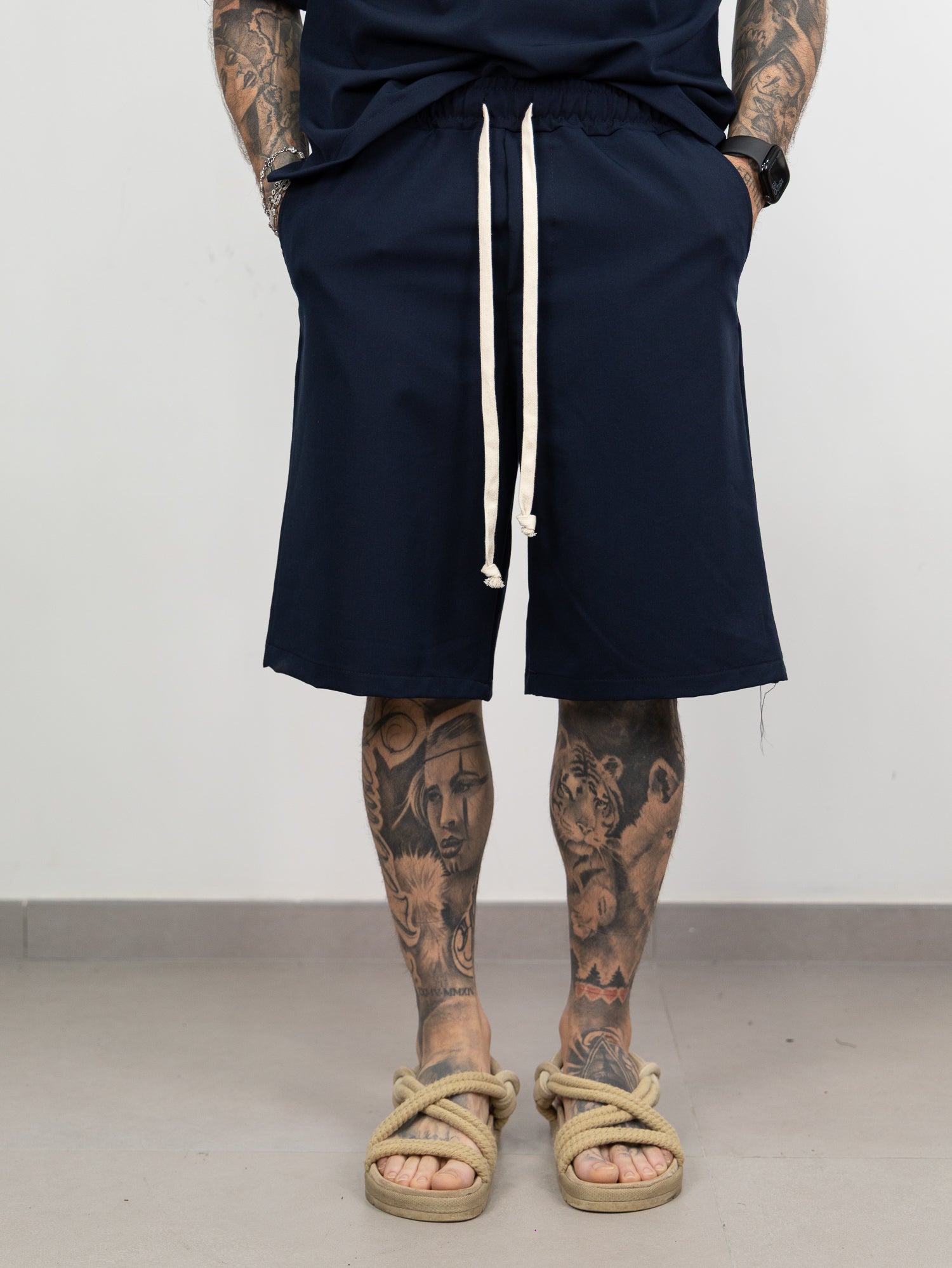 Coordinato mezza zip bermuda