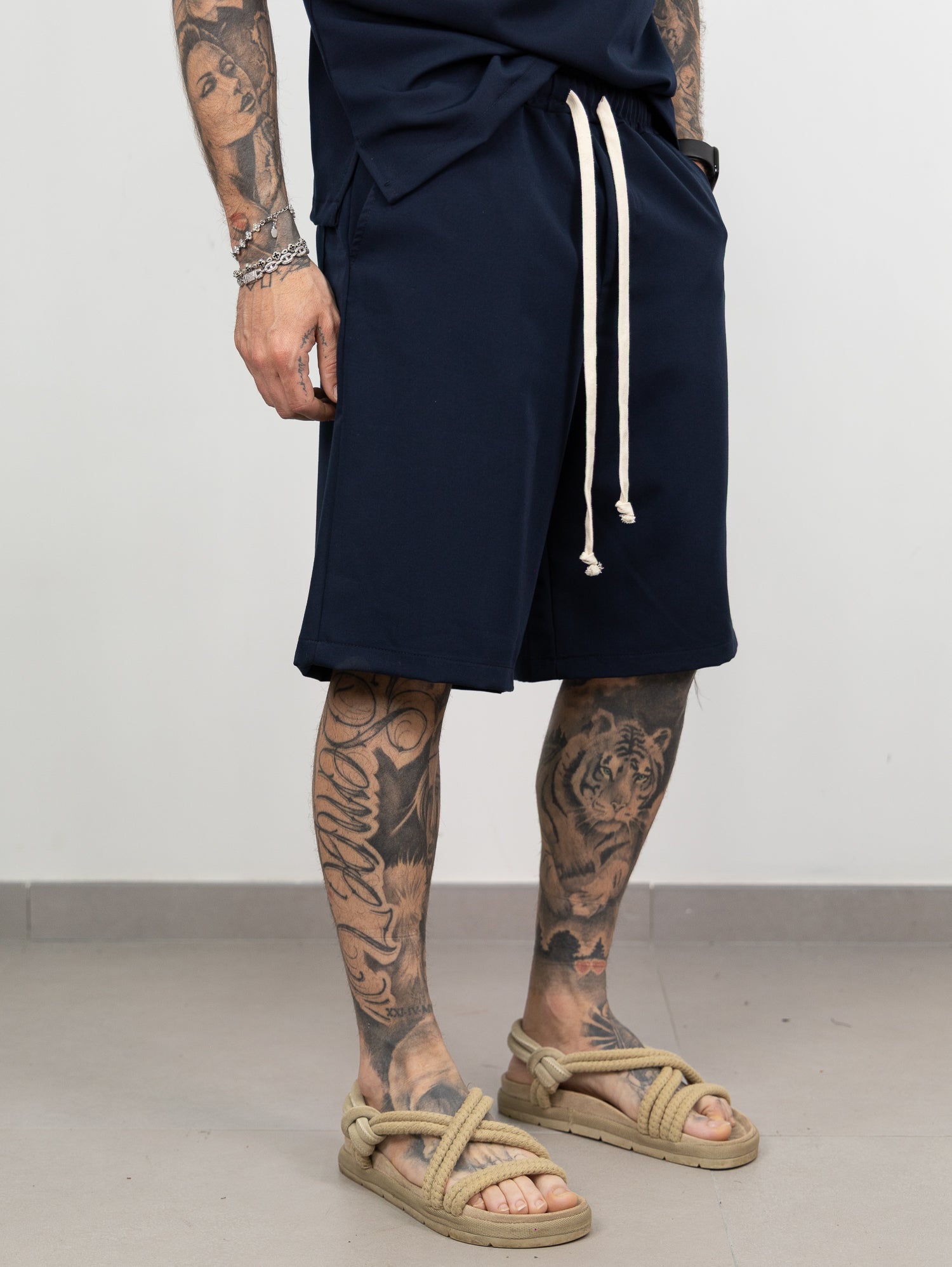 Coordinato mezza zip bermuda