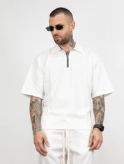 Coordinato mezza zip bermuda