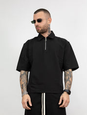 Coordinato mezza zip bermuda
