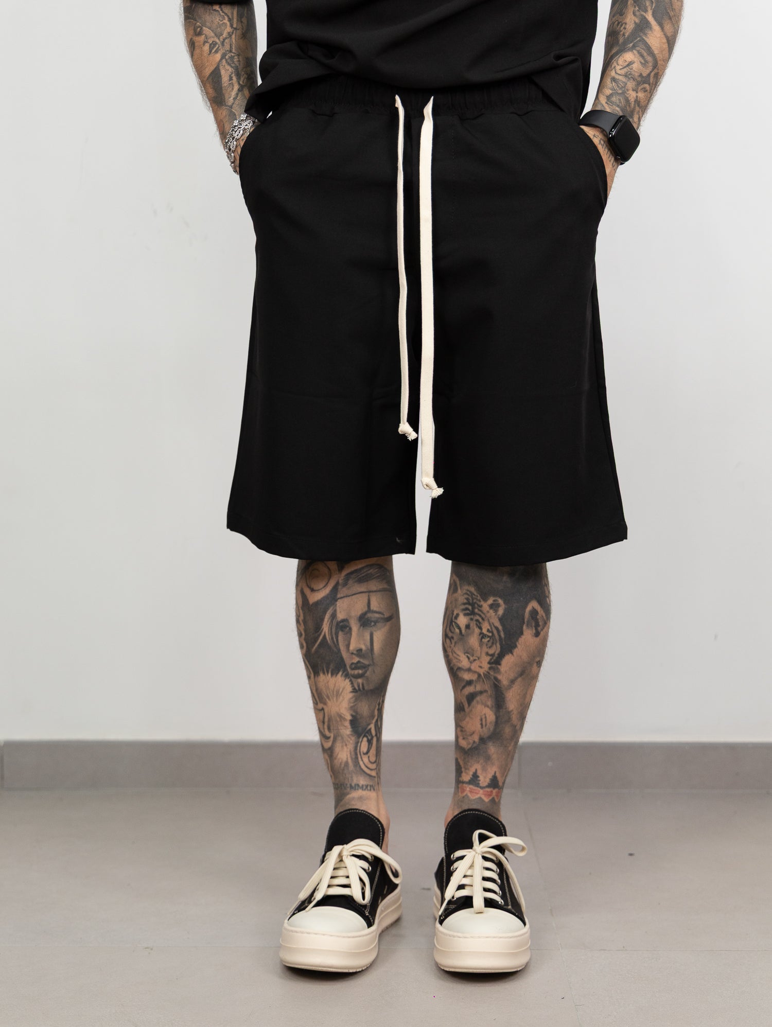 Coordinato mezza zip bermuda