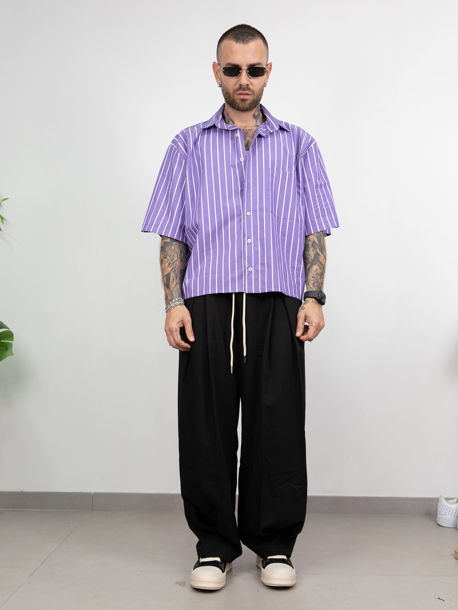 Camicia boxy righe