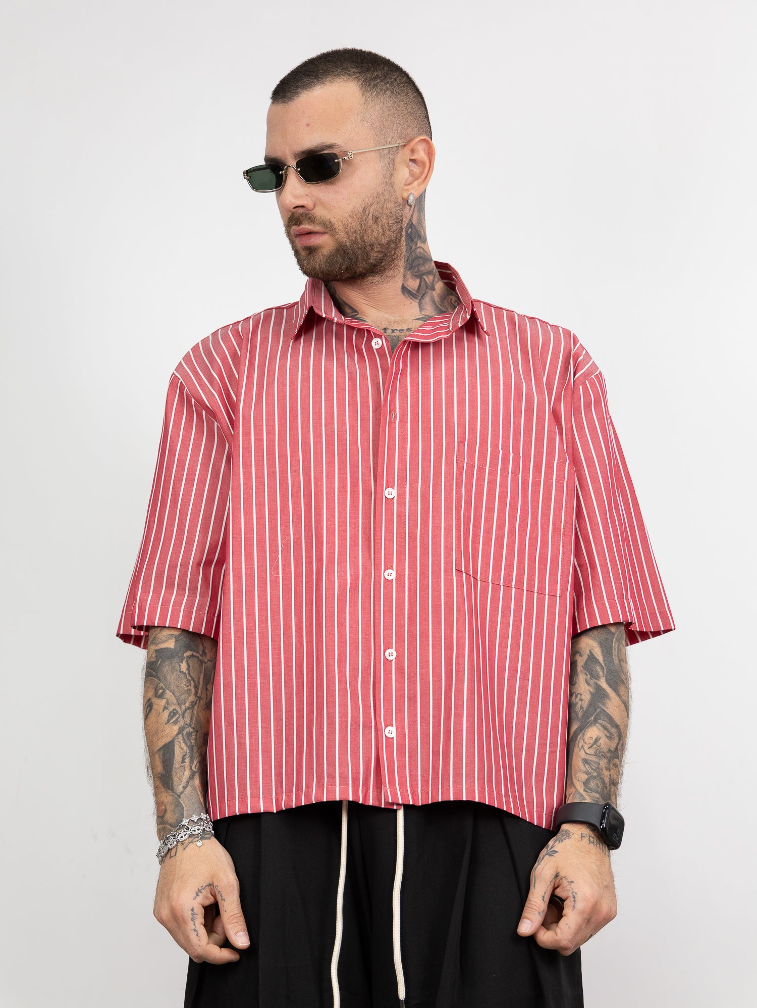 Camicia boxy righe