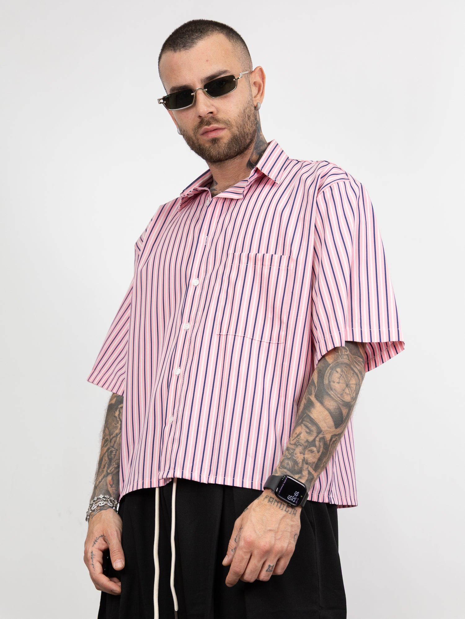 Camicia boxy righe