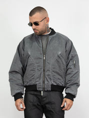 Bomber effetto denim